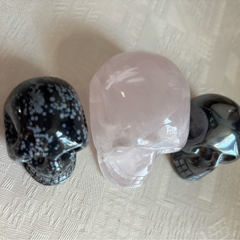 Rock Skull Skeleton Crystal gemstone set (3) - Picture 9 of 13